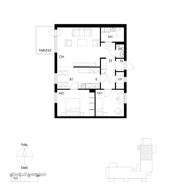 Plan - Triplex with Garden in Ahtiala, Lahti