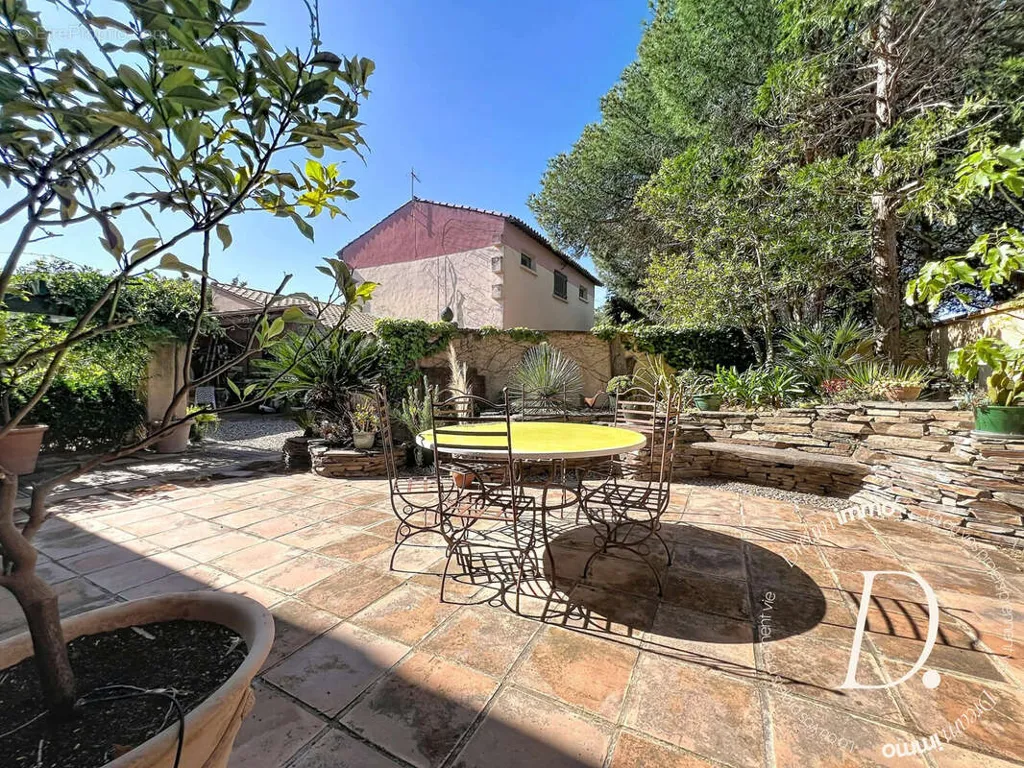 Terrasse - Mas Catalan avec Piscine à Saleilles