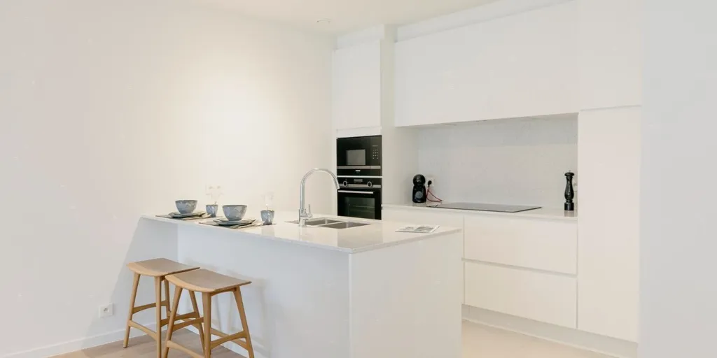 Köök - Stylish Apartment with Terrace in Tiegem