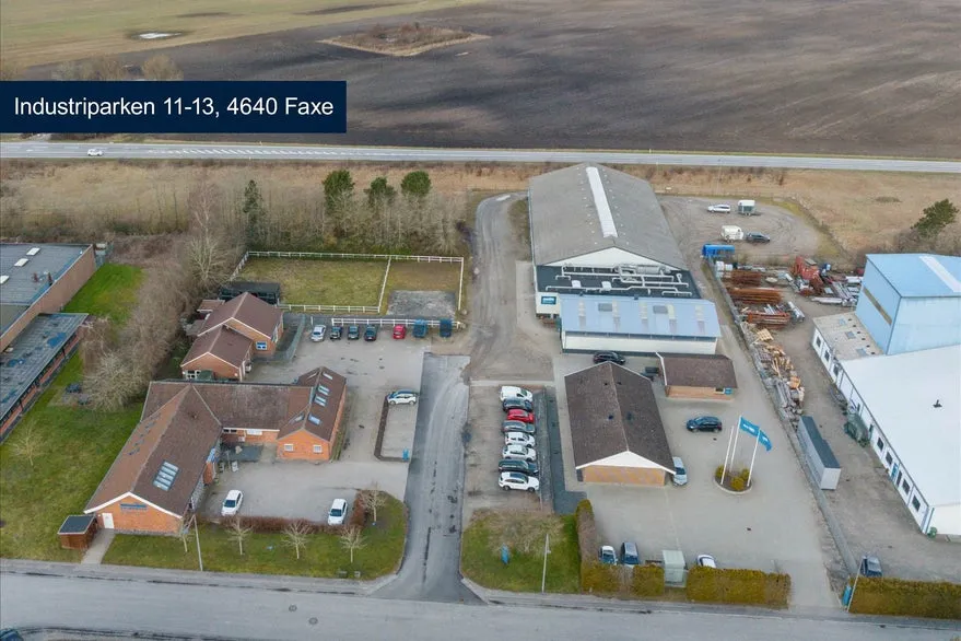 Aerial - Industrial Park with Veterinary Facilities in Faxe