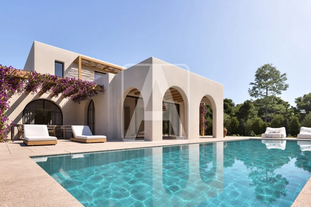 Bassein - Newly Built Ibicenco Villa with Pool in Moraira