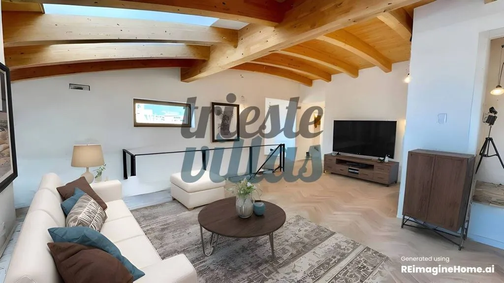 Séjour - Penthouse with Panoramic View in Trieste