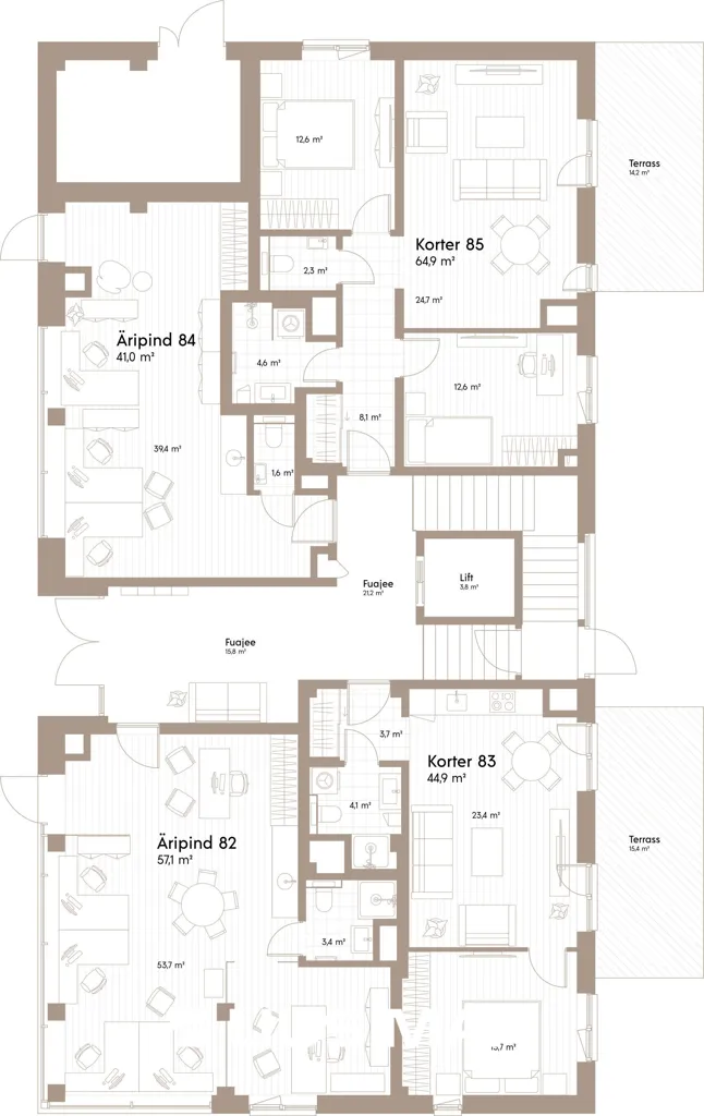 Modern Apartment with Terrace in Uus-Veerenni