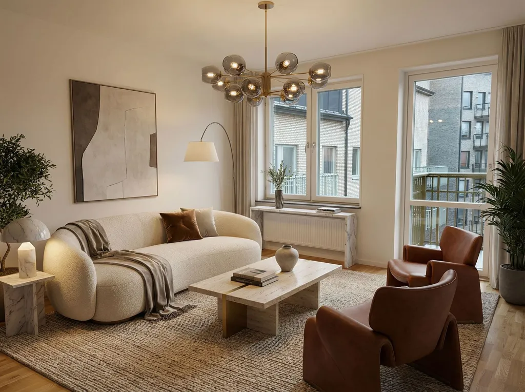 Elutuba - Efficient Two-Bedroom with Balcony in Nacka