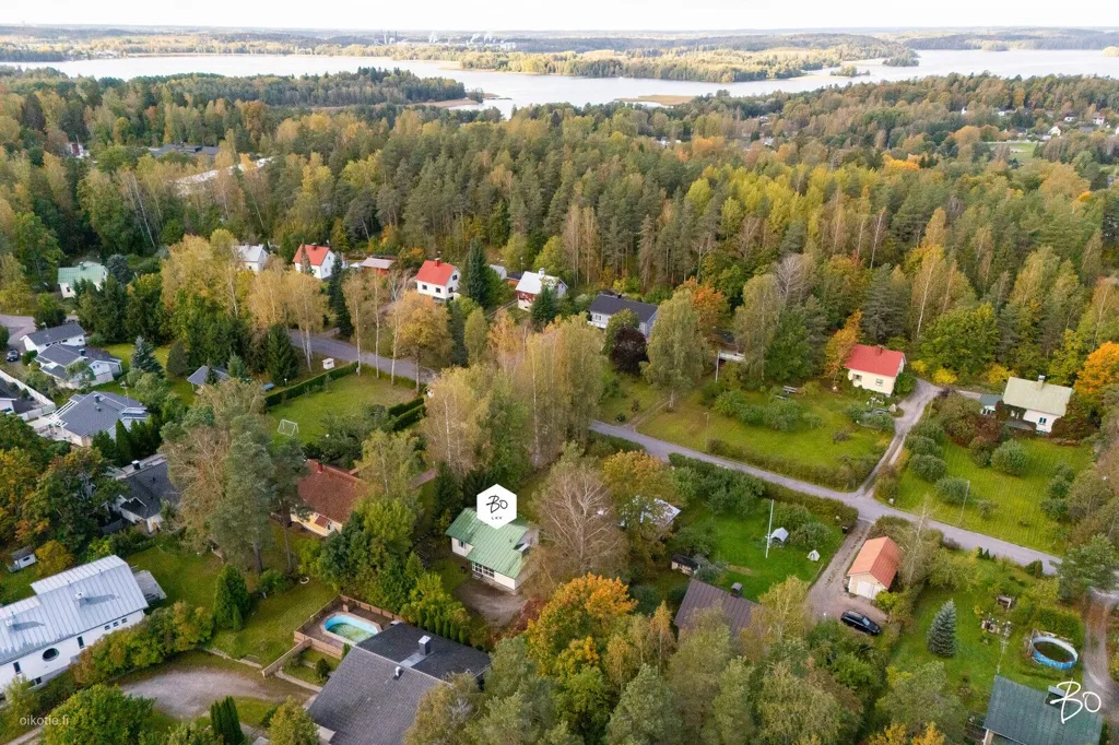 Õhuvaade - Single-Storey Cottage with Garden in Virkkala