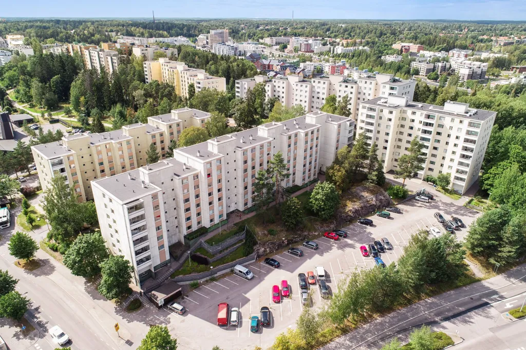 Vue aérienne - Seventh Floor Apartment with Balcony in Suvela, Espoo