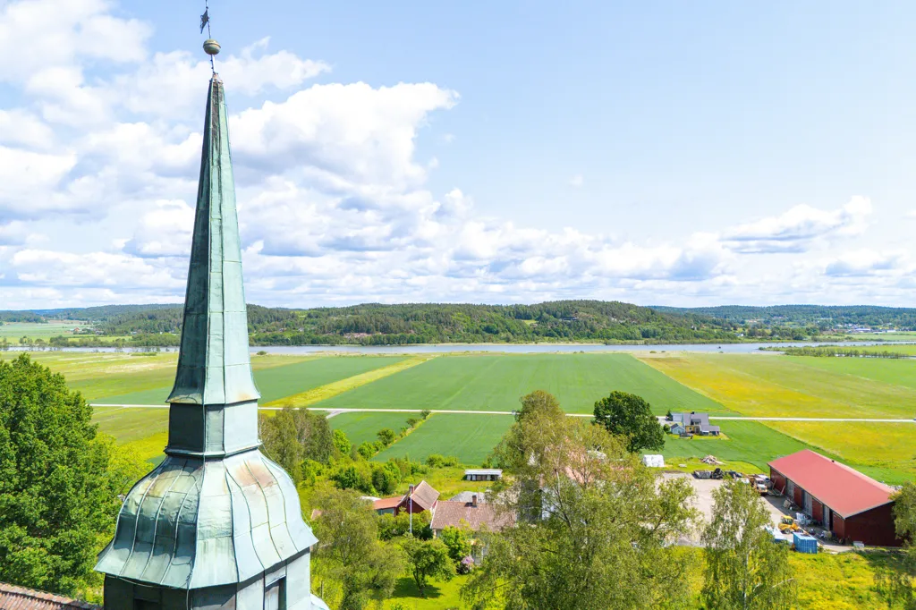 Aerial - Historic Villa with River View in Norrmannebo