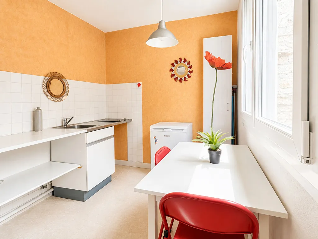 Cuisine - Studio Jardin Darcy à Dijon, Proximité Tram