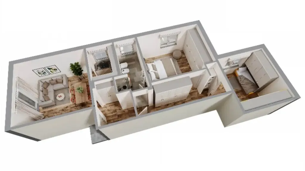 Plaan - Rustic Apartment with Balcony in Cecina