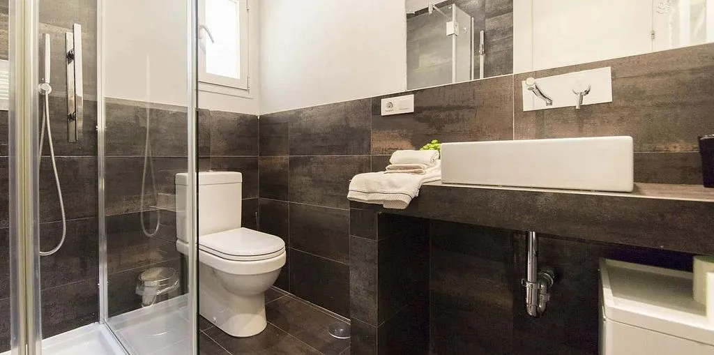 Salles de bain - Furnished Flat with Terrace in Tirso de Molina Square