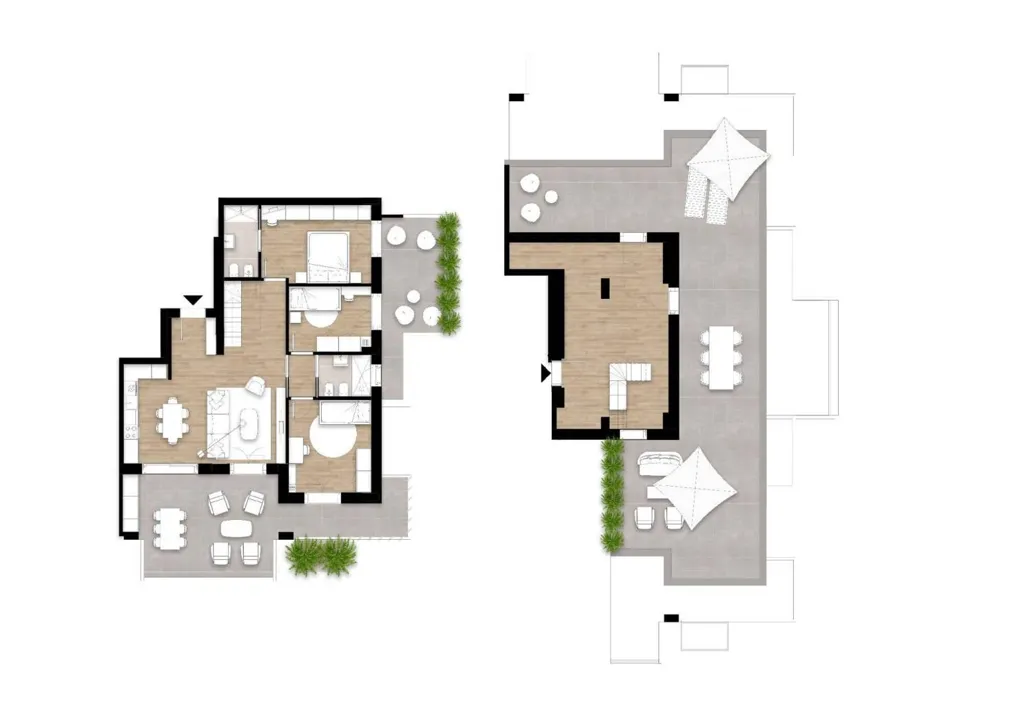 Floor Plan - Luxury Penthouse with Terraces in Rome
