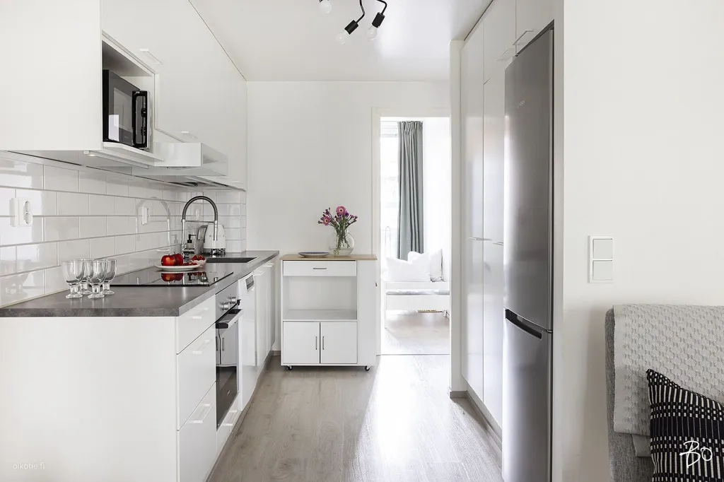 Köök - Apartment with Sea View in Sompasaari, Helsinki