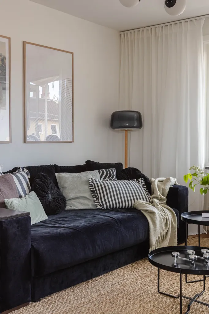Living Room - Gable Flat with South-Facing Balcony in Västerås