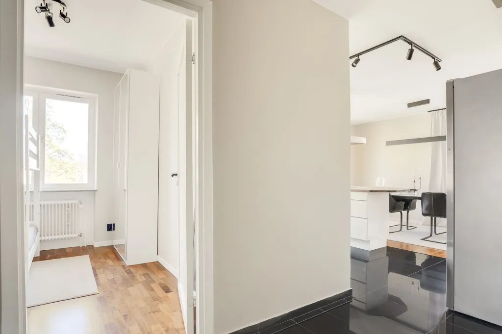 Kitchen - Corner Apartment with Park View in Norrköping