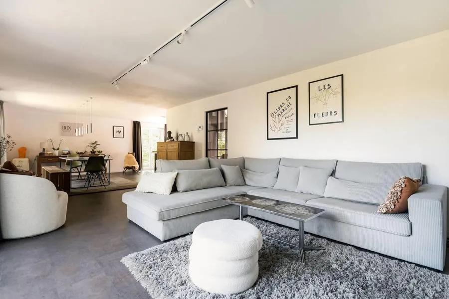 Living Room - New Villa with Sauna in Beauraing