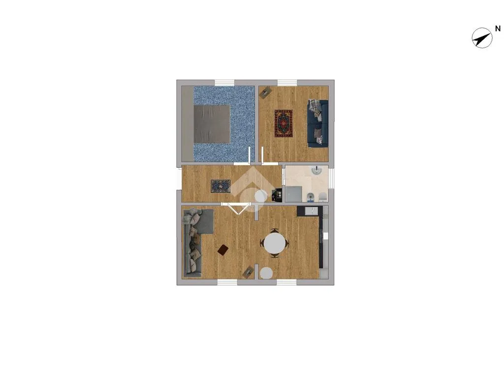 Plan - Trilocale with Private Garden in Grosio