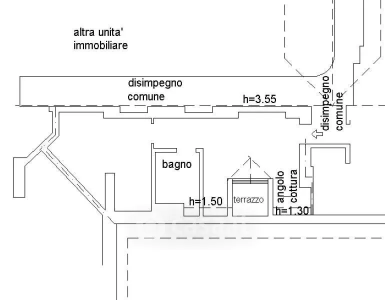 Plan - Armed Billet with Balcony in Varese Centre