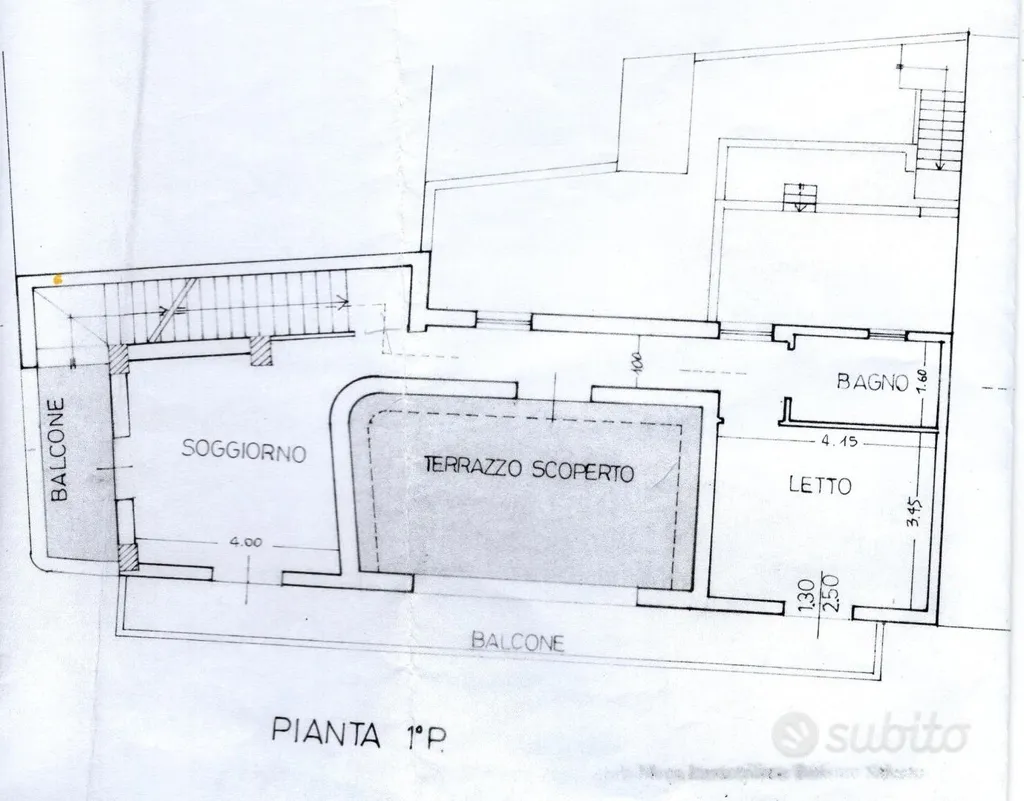 Plan - Unfinished House with Balcony near Alezio