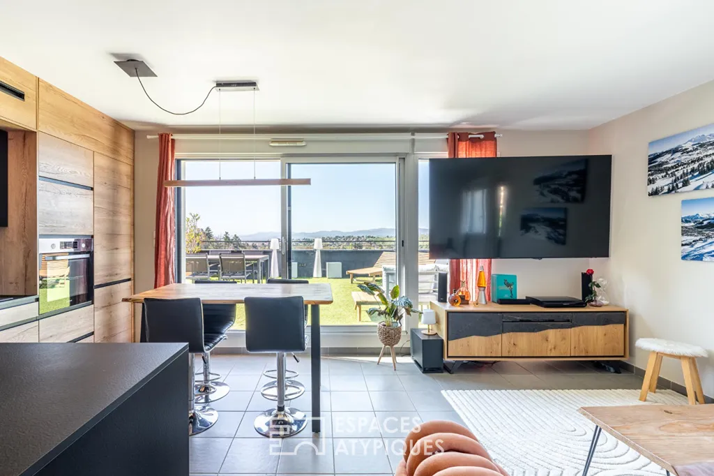 Cucina - Apartment with South Terrace in Limonest