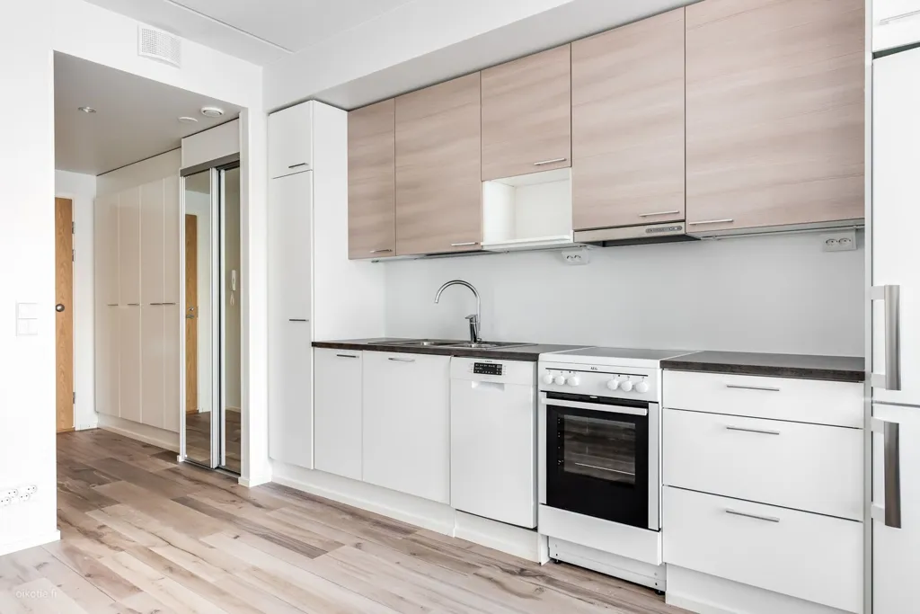Cucina - Modern Flat with Balcony in Oulu City Centre
