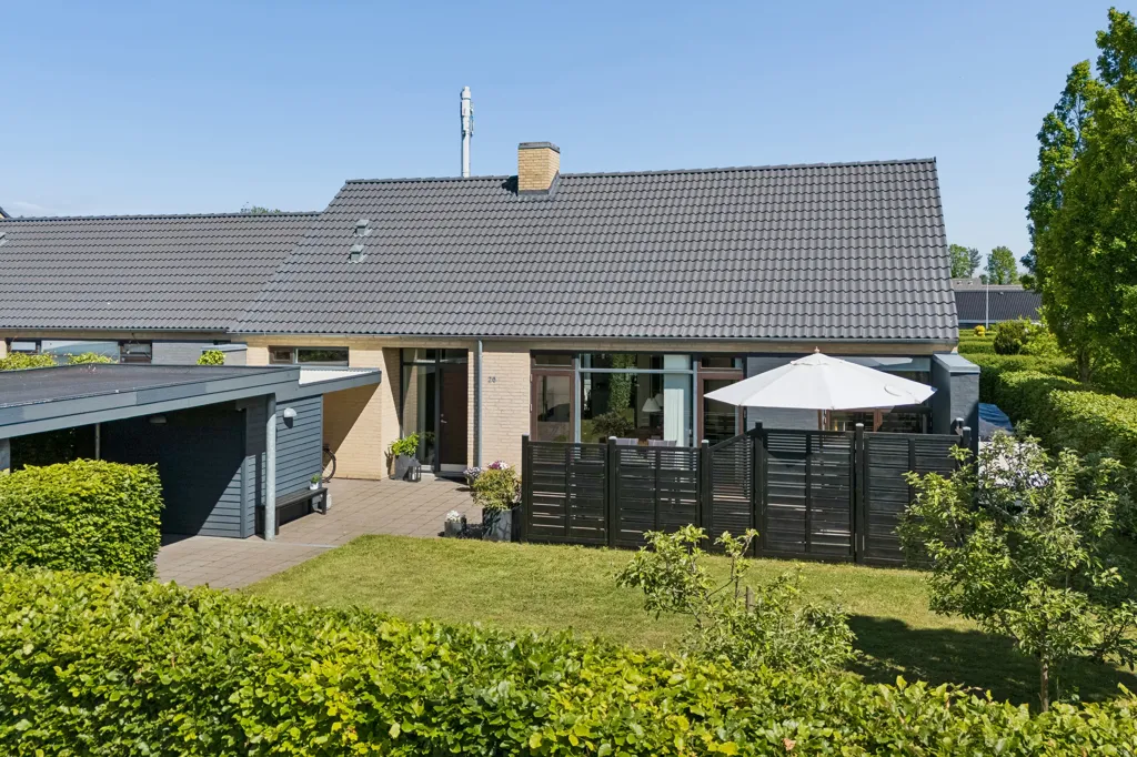 Vue aérienne - End Terrace House with Loft in Sunds