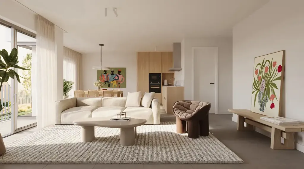 Séjour - Appartement avec terrasse à Nossegem