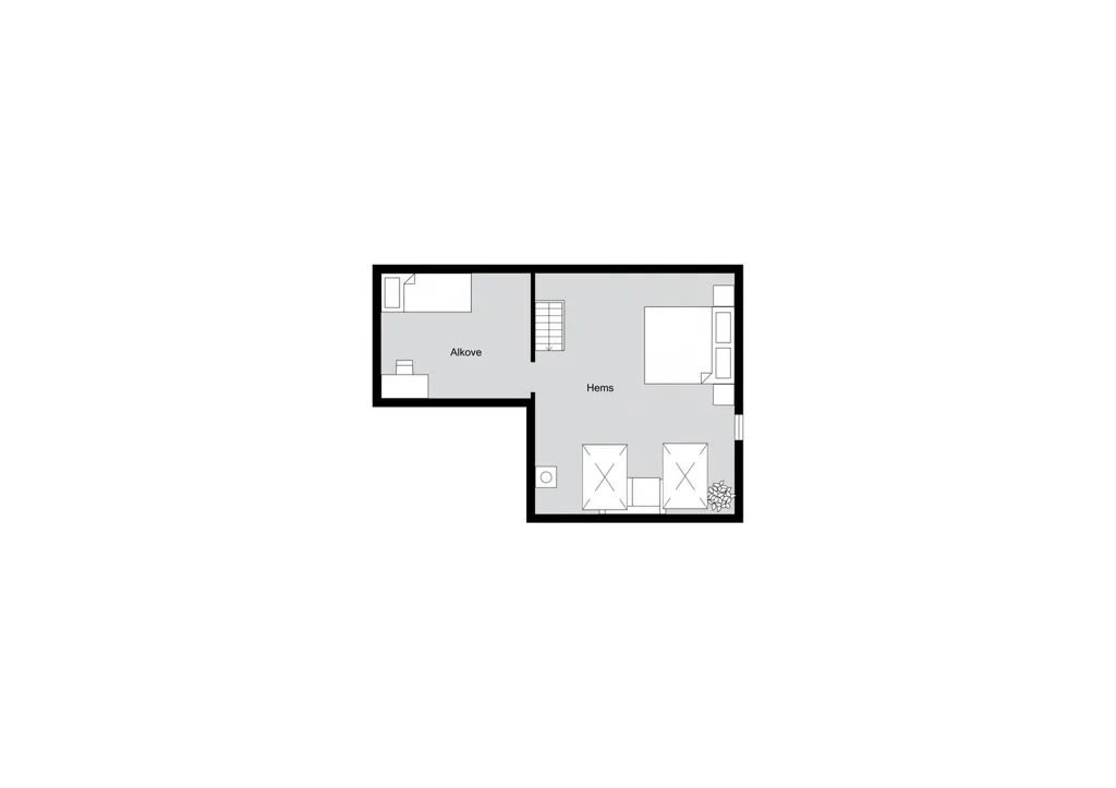 Plan - Two-Property Retreat with Sea View in Vikedal