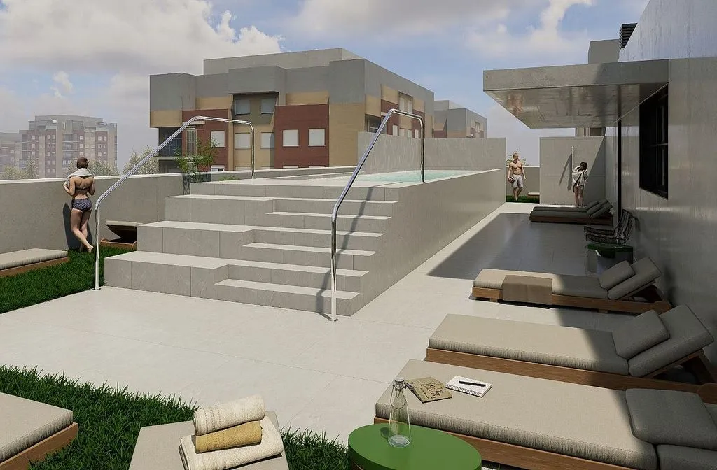 Terrasse - New Flat with Pool in Murcia