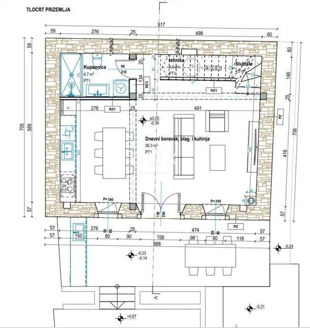 Plan - Character House with Garden in Tinjan, Istra