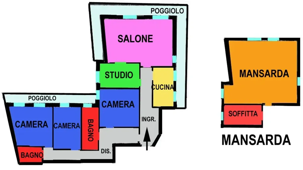 Plaan - Penthouse with Terrace in Padua's Historic Centre
