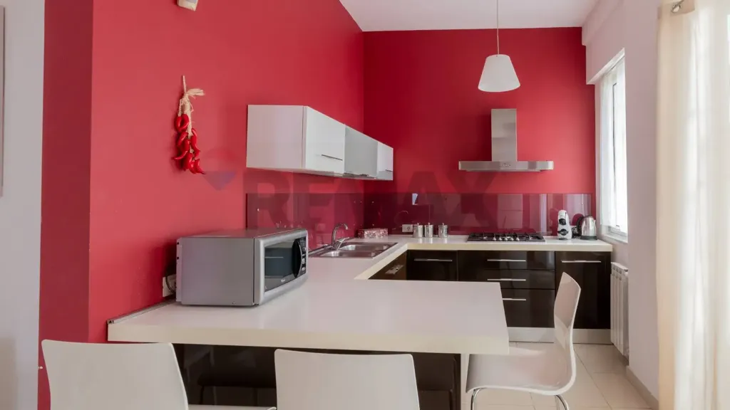 Köök - Rustic-Style Apartment with Balcony in Palermo