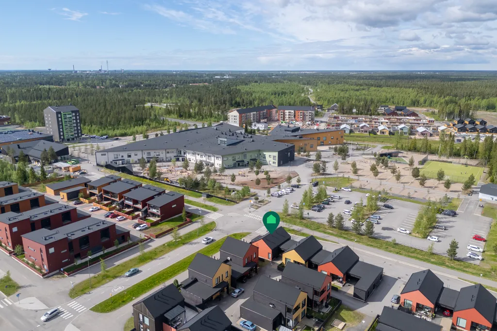 Õhuvaade - Modern Flat with Terrace in Hiukkavaara, Oulu