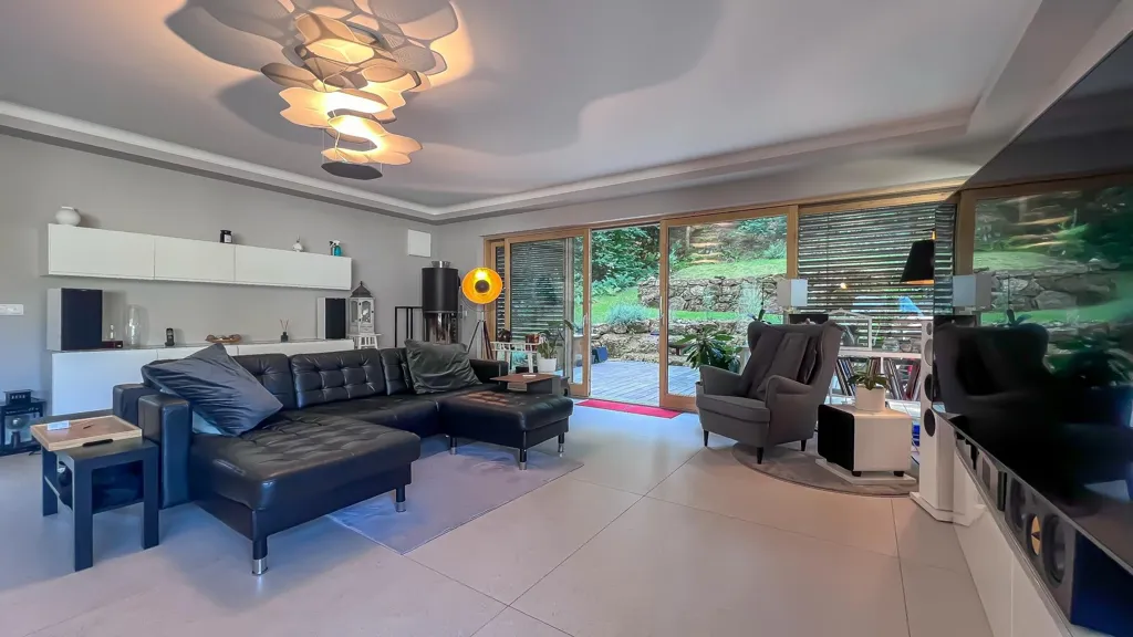 Living Room - Luxury House with Solar Panels in Sandweiler