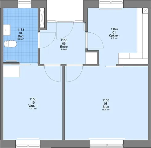 Appartement 2 pièces à Esbjerg