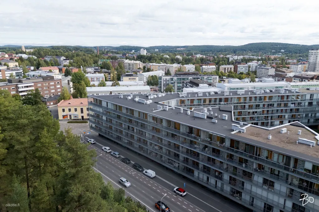 Aerial - Modern Apartment with Balcony in Jyväskylä Centre