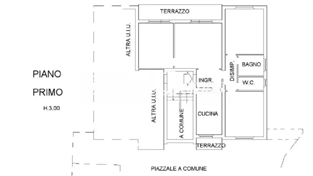 Plaan - Rustic Apartment with Terraces in Siena