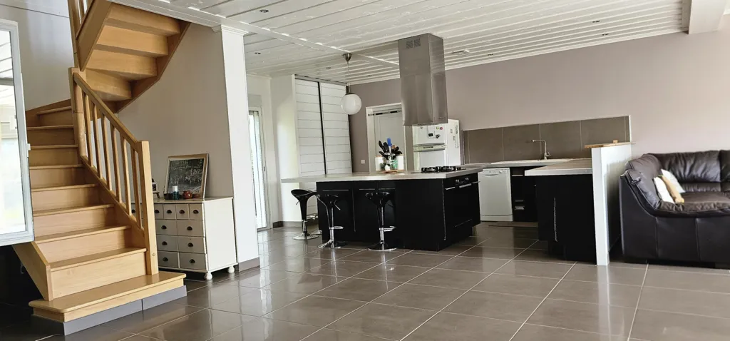 Köök - House with Pool near Golf in Marmande
