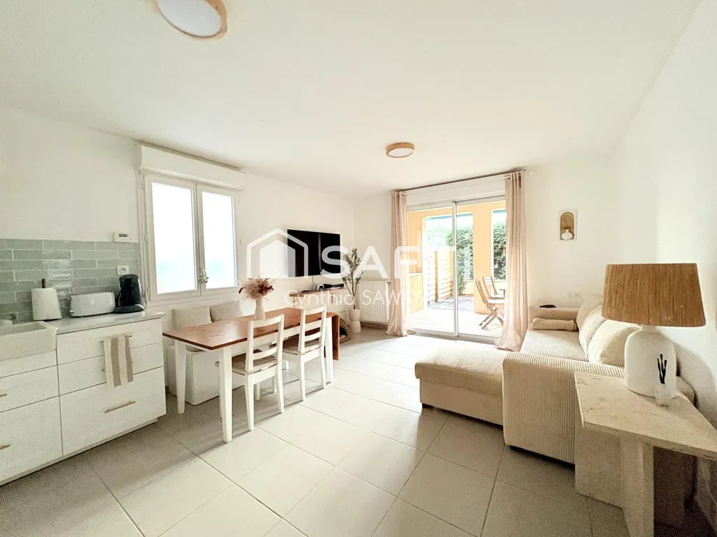 Séjour - Appartement Rénové avec Terrasse au Teich