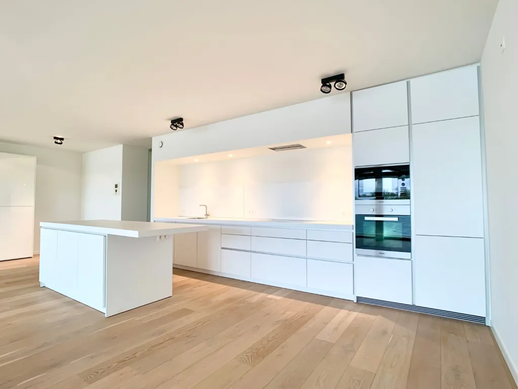 Cuisine - Appartement Luxueux avec Vue sur le Lac à Overmere