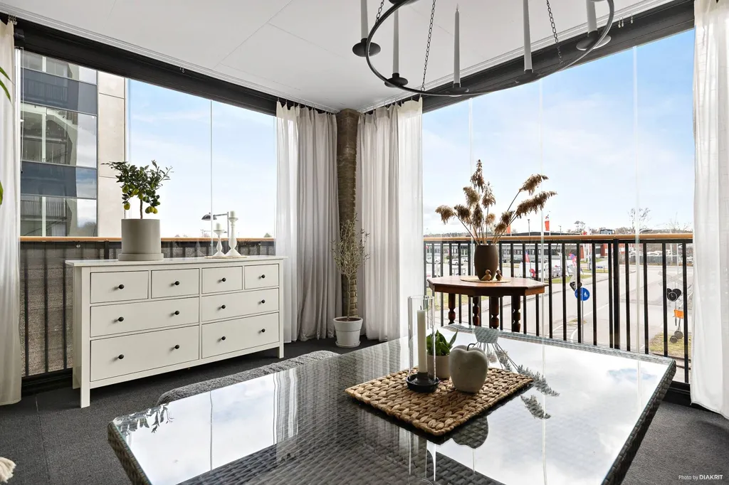 Balcony - Modern Apartment with Balconies in Örebro