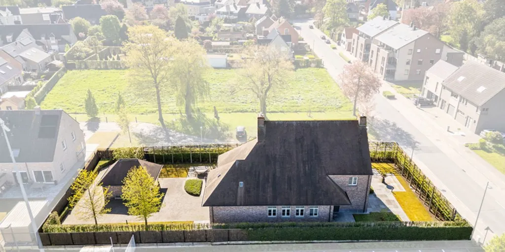 Aerial - Contemporary Villa with Terrace in Wingene