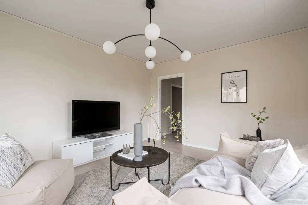 Living Room - Apartment with Balcony in Västmanland