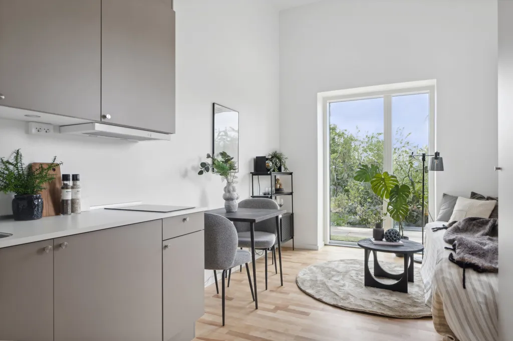 Cucina - Modern Studio Flat with Terrace in Ørestaden