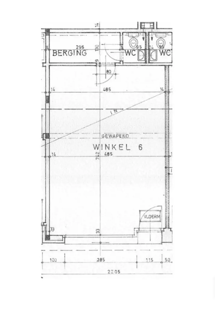 Planimetria - Commercial Ground Floor Space in Kraainem