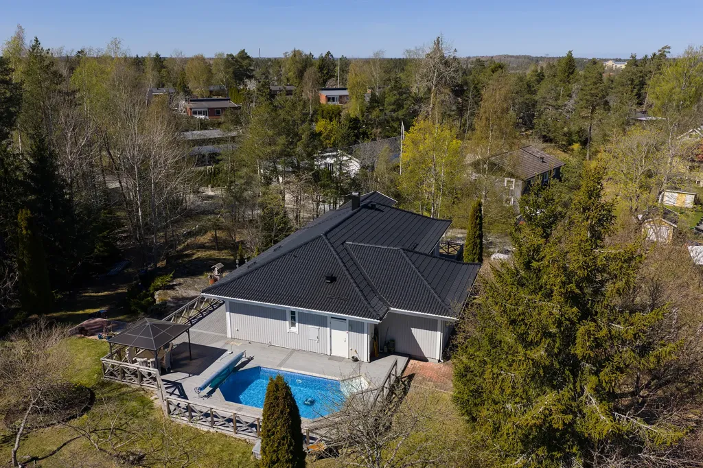 Vue aérienne - Modern Villa with Pool in Botkyrka