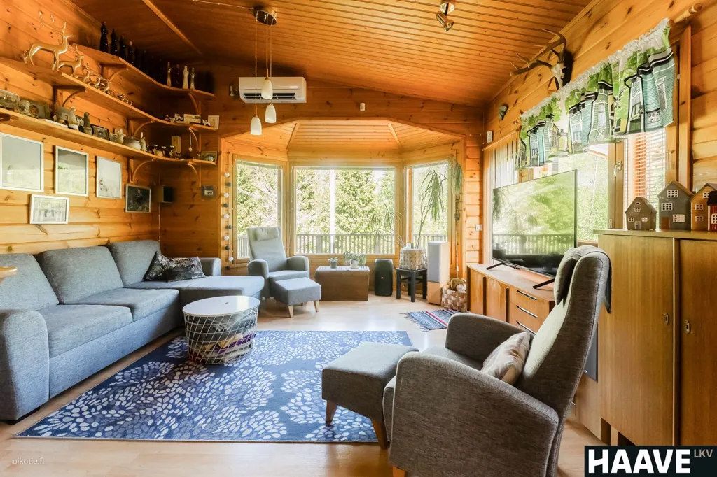Living Room - Country House with Lake in Rauma