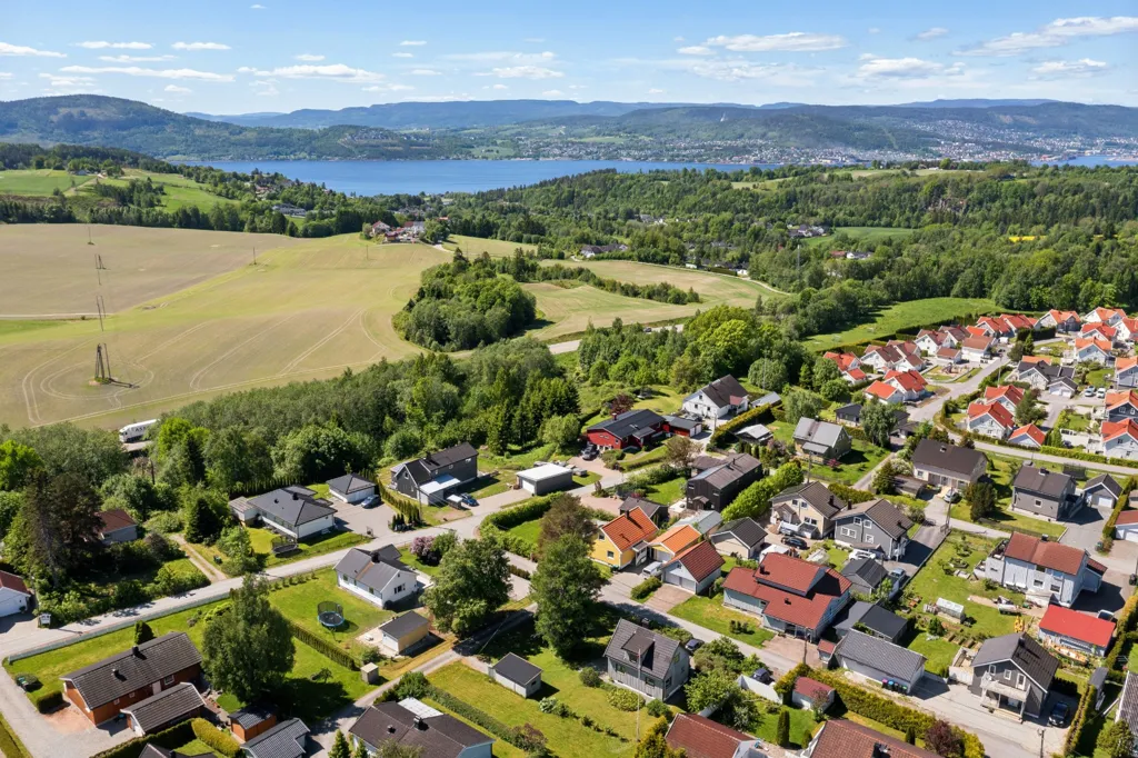 Vue aérienne - Modern Bungalow with Garden in Spikkestad
