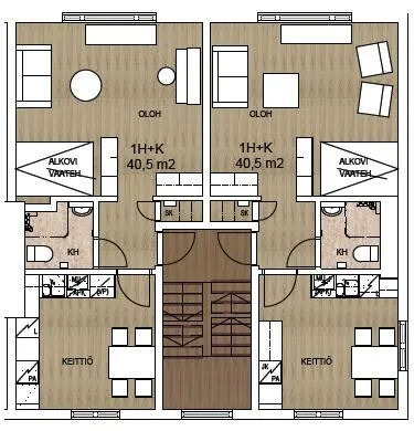 One-Bedroom Flat with Balcony in Kypärämäki, Jyväskylä