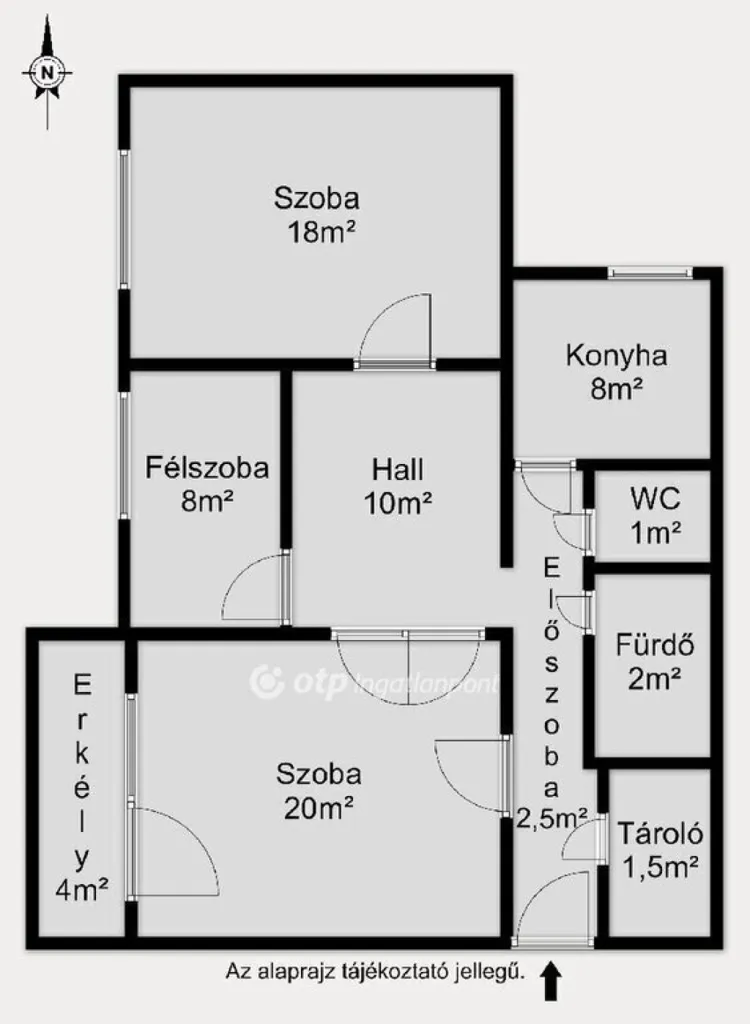 Plaan - Panel Flat with Balcony in Budapest IV District