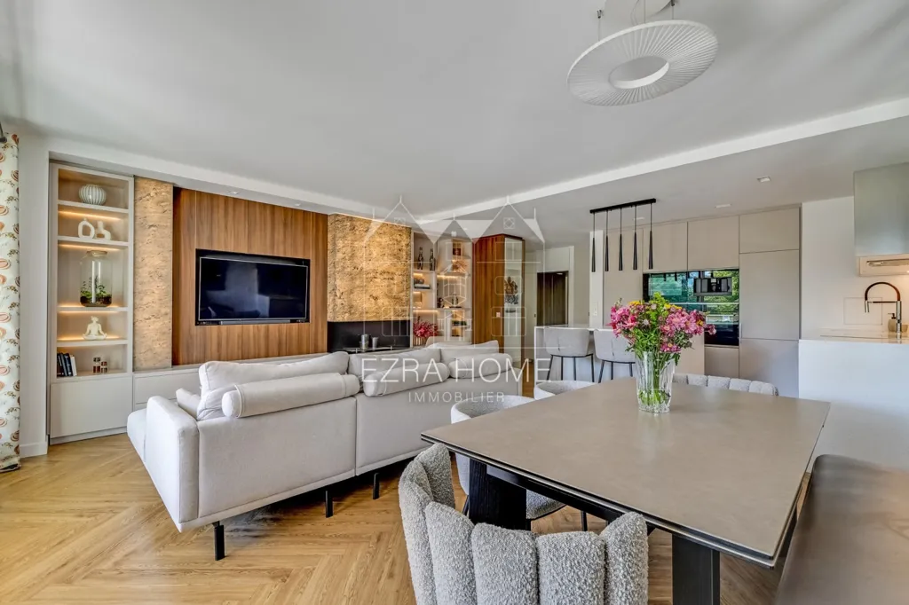Soggiorno - Apartment with Park View in Levallois-Perret